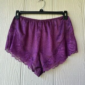 Free People Dotted Lace Trim Pijama Shorts